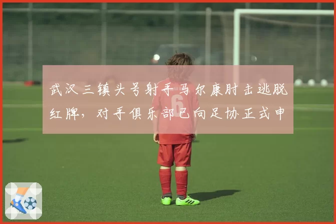 武汉三镇头号射手马尔康肘击逃脱红牌，对手俱乐部已向足协正式申诉